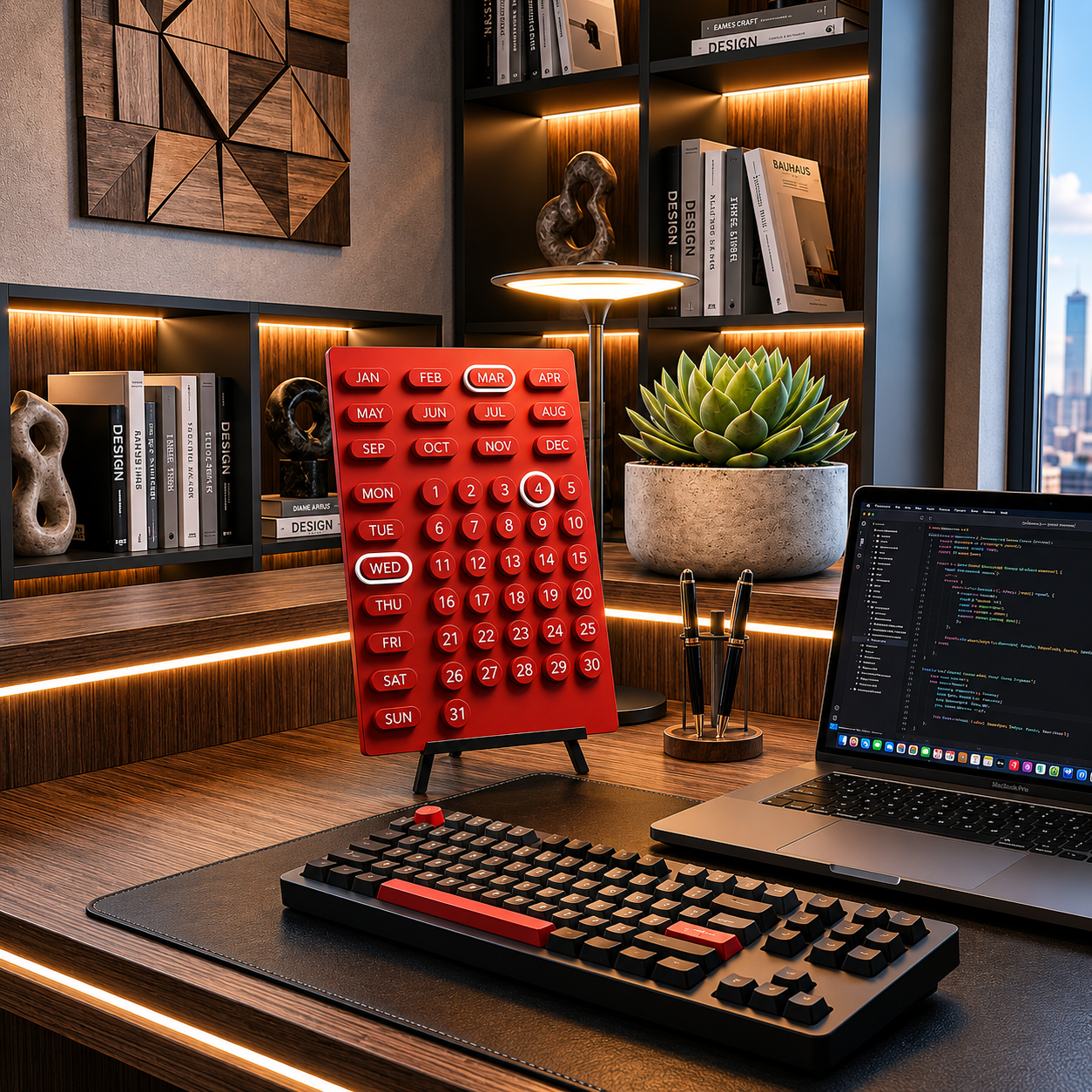 The Red Aesthetic Pop Calendar
