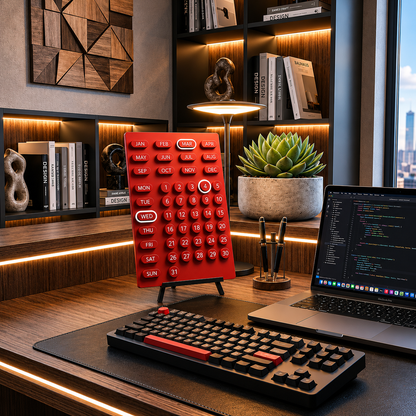 The Red Aesthetic Pop Calendar